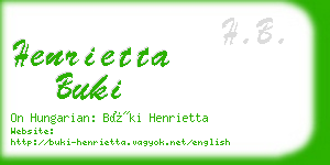 henrietta buki business card